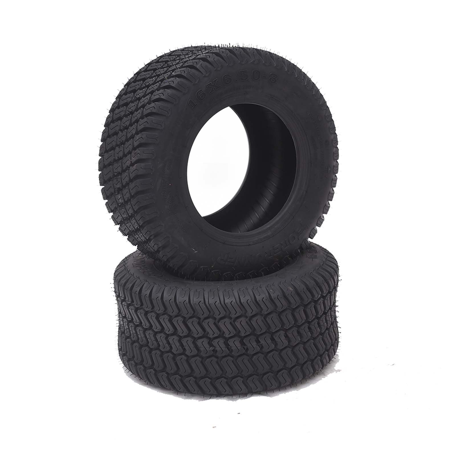 Garvee Lawn Mower Tires Turf Tires 20x8.00-8 4PR for Golf Cart Tires, Garden Tractor Riding Mower Tubeless Set of 2 - 16x7.50-8-4PR TL WAVE