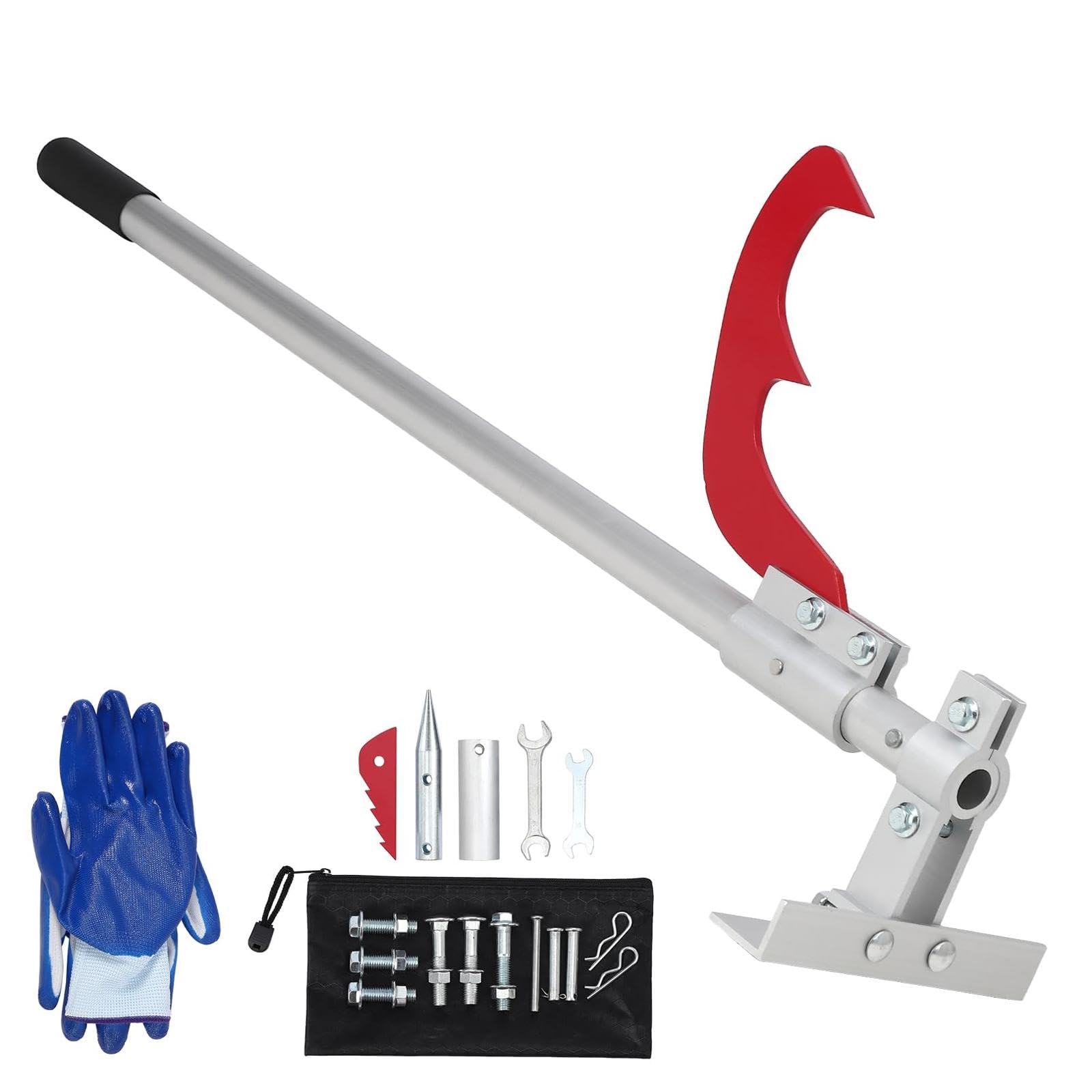 Garvee Timberjack with cant hook handle, aluminum log lifter, grip handle, includes gloves, Ideal for rolling and raising logs