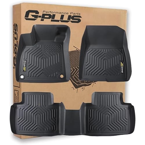 G-PLUS Floor Mats 3Pcs Compatible with Honda Accord Sedan 2018 2019 2020 2021 2022 TPE All Weather Full Cover Protection 1st & 2nd Row Floor Liners,Bl