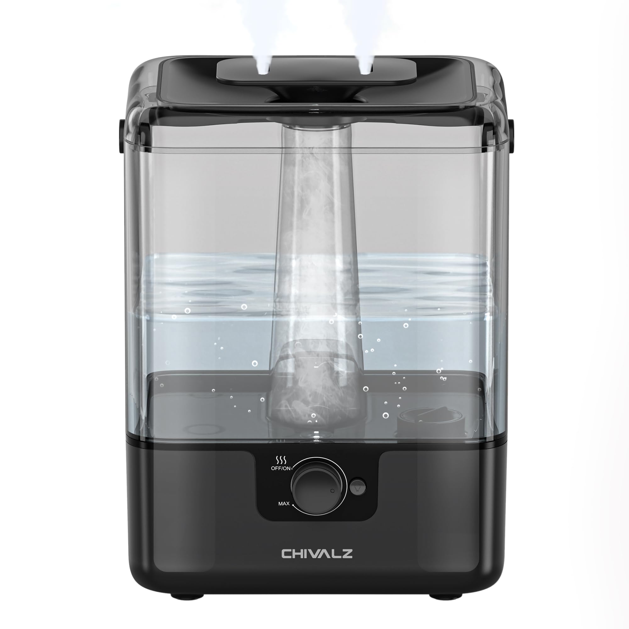 CHIVALZ Humidifiers for Bedroom, 6L Cool Mist Humidifiers for Baby Nursery, 26dB Quiet, 50H Runtime, Top Fill Humidifier for Large Room, Home, Plants,