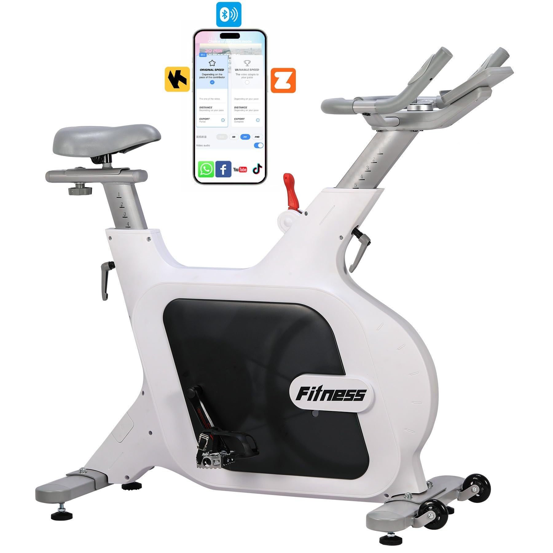 Garvee Exercise Bike, Stationary Bikes for Home with 32-Level Quiet Magnetic Resistance, Electromagnetic Spin Bike with LCD Display for 7 Types of Dat