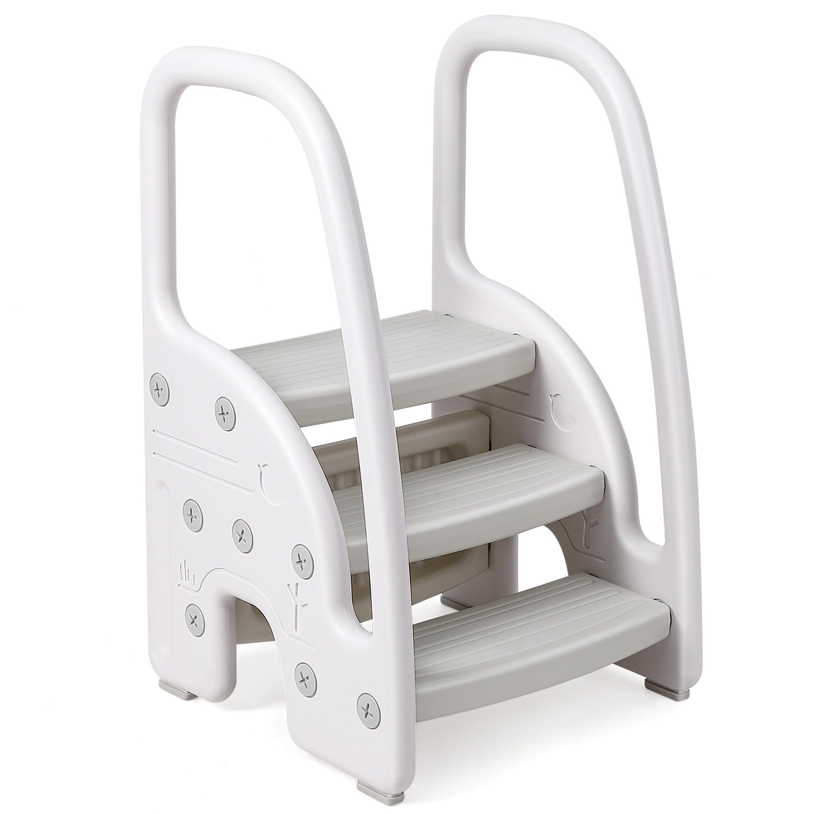 Garvee Step Stool for Kids Toddler Step Stool with Handle, Step Stool for Kids Bathroom Sink, Kitchen Counter & Potty Stool, Adjustable Toddler 2 3 St