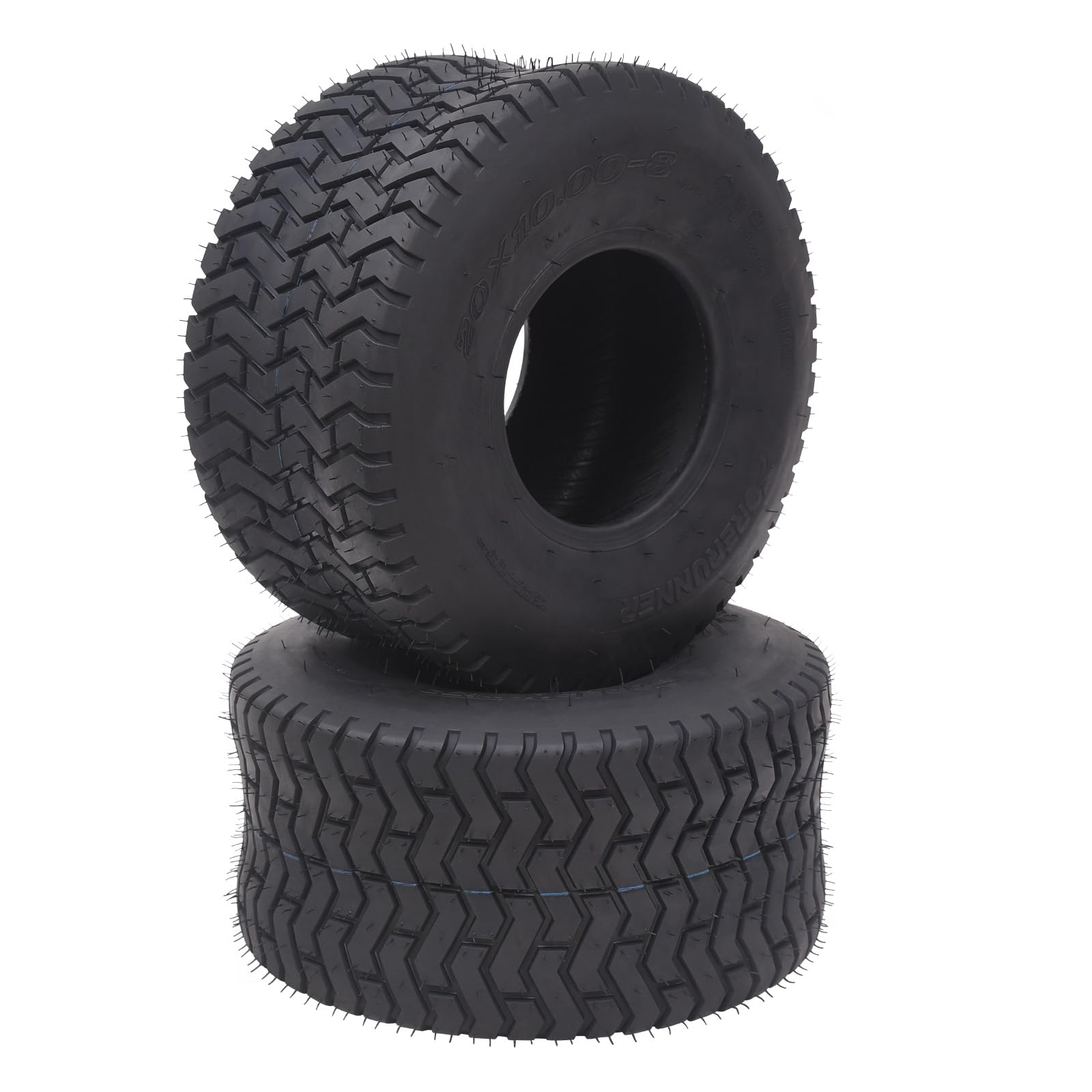 Garvee Lawn Mower Tires Turf Tires 20x8.00-8 4PR for Golf Cart Tires, Garden Tractor Riding Mower Tubeless Set of 2