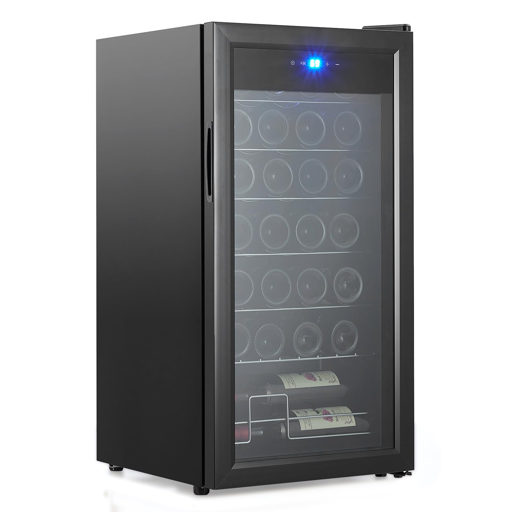 Garvee Wine Fridge 28-bottle, Wine Cooler Refrigerator, Stainless Steel Cabinet Temperature Control 40-66°F Mini Wine Cellar for Home, Office, Bar