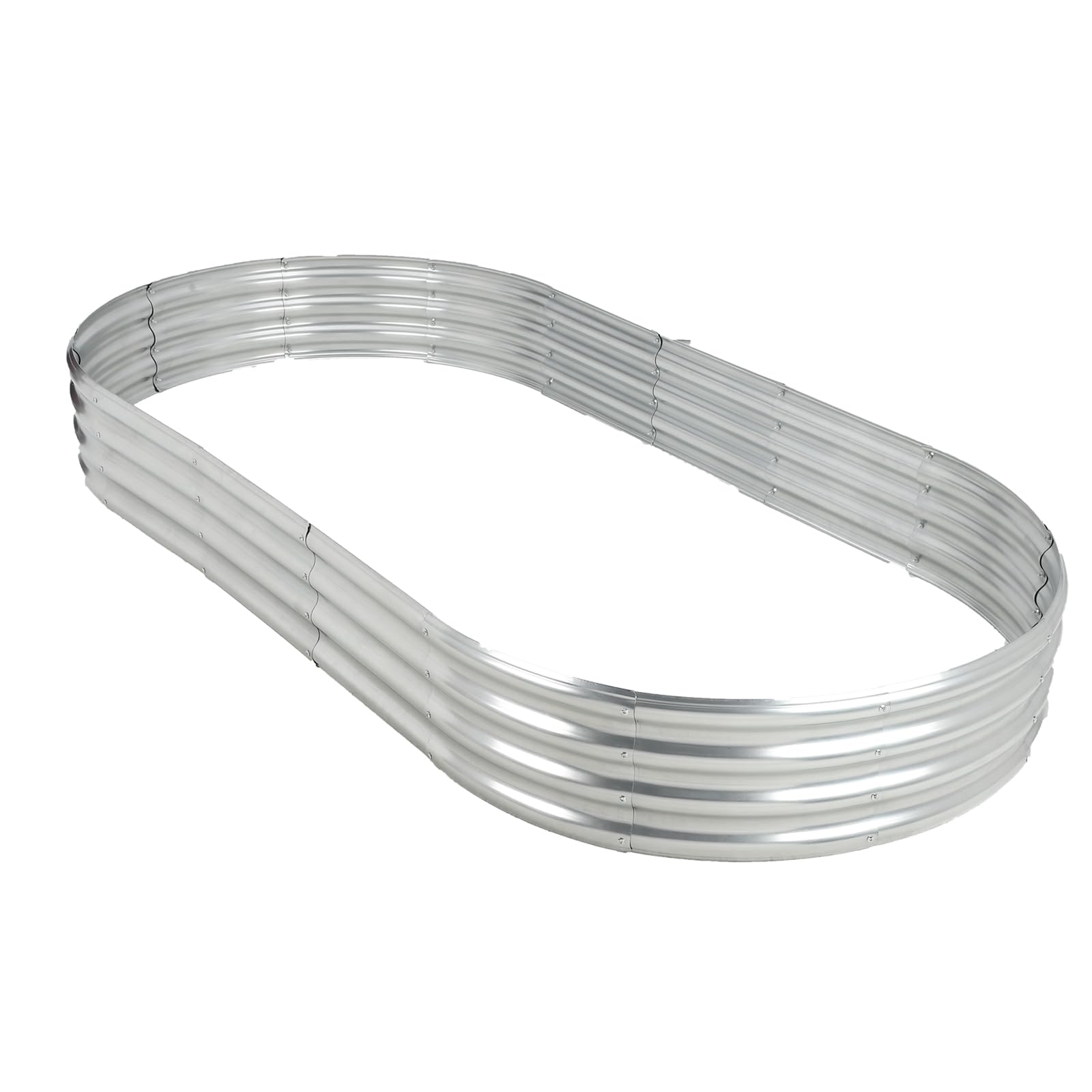 Garvee Raised Garden Bed, 8x4x1 FT Raised Beds For Galvanized, Metal Planter Boxes Outdoor For Vegetables, Flowers, Herbs, and Succulents