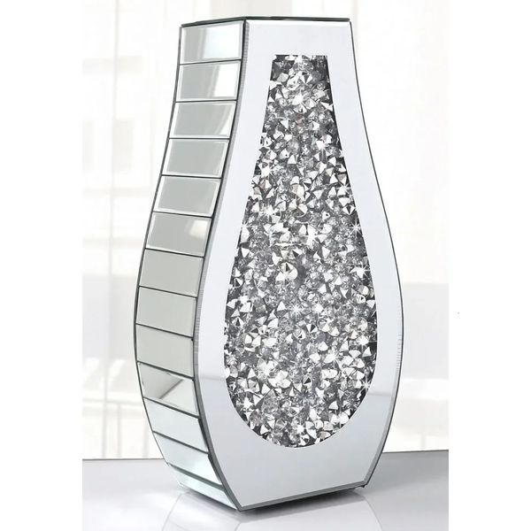 Floor Vase Crushed Diamond Mirrored Tall Home Decorations Room Decor Garden Freight free 240918