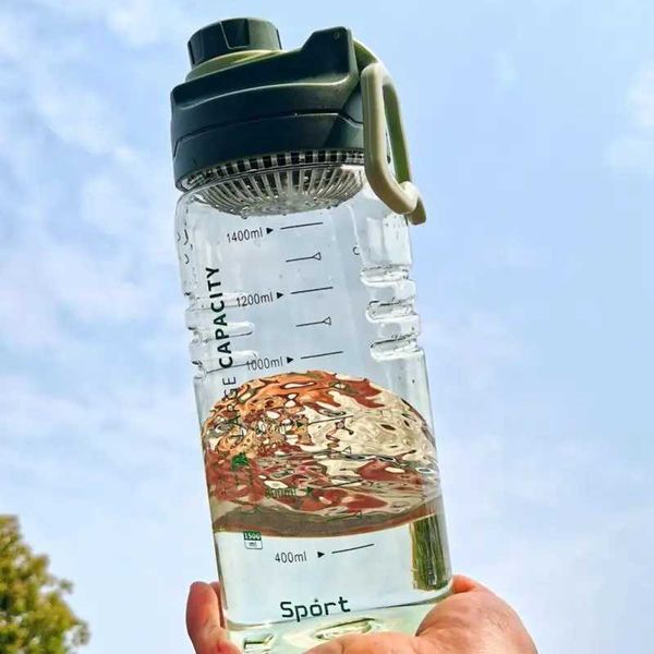 1500ml Large Capacity Plastic Water Bottle Portable Sport Travel Water Cup Tea Coffee Cup Kitchen Transparent Kids Water BottleXJ241026