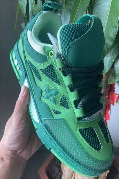 2024 fashion printing Luxury casual skate shoes Virgil designer White sneakers mens women low cut platform classic black white grey trainers