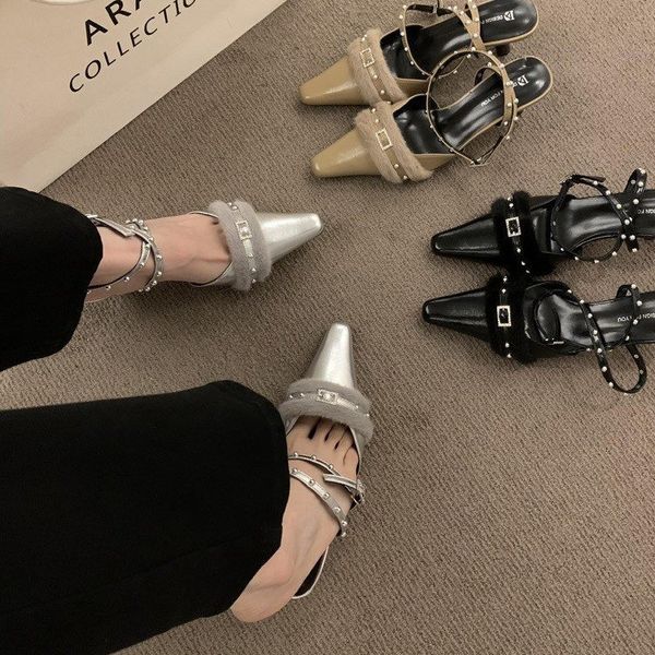 2025 new free shipping designer shoes for womens dress shoes sliver black kahki Fashionable and versatile size35-39