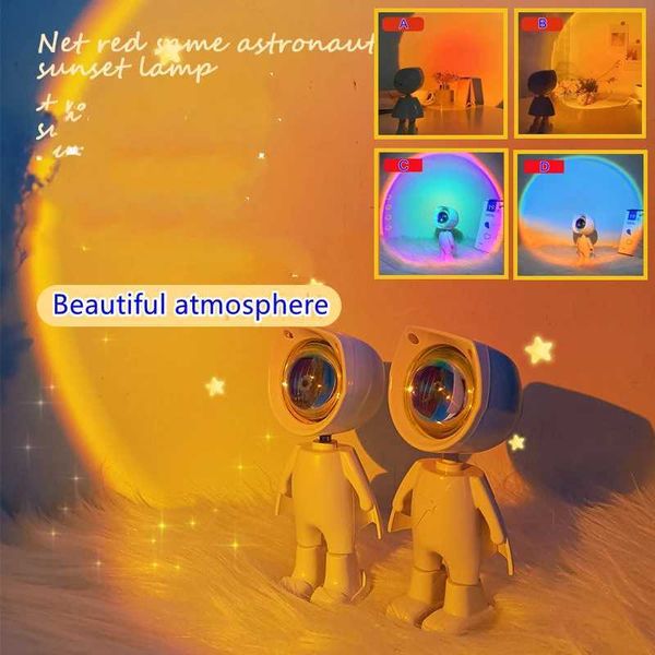 VnnZzo Sunset Lamp LED Rainbow Neon Night Light Projector Photography Wall Atmosphere Lighting for Bedroom Home Room Decor Gift X250128