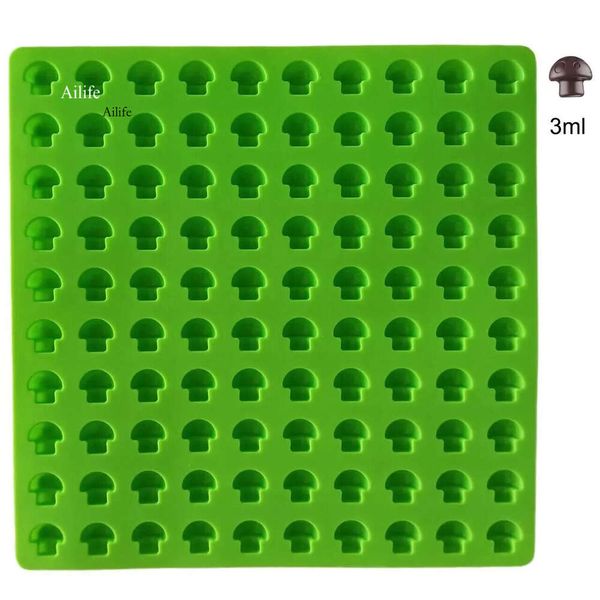 3Ml Mushroom Moulds 100Pieces Gummy Per Mold For Polkadot Candy Bags 0715