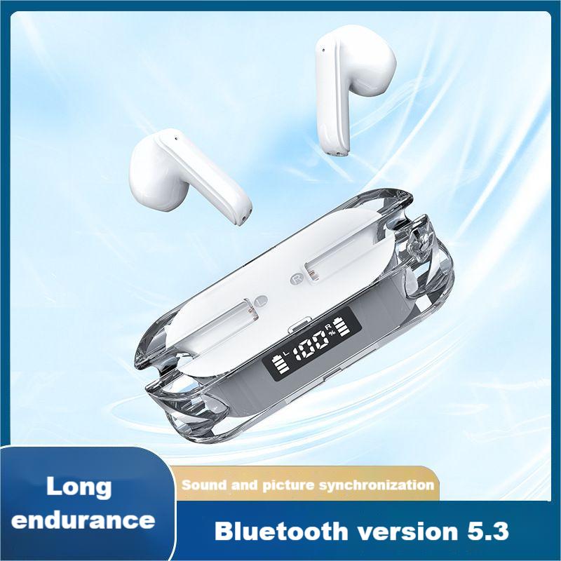 TWS Bluetooth headphone TM50 Model In-ear Earphone Wireless Earphone Mirror screen LED display Two Earbuds with built-in Microphone high Quality Hea