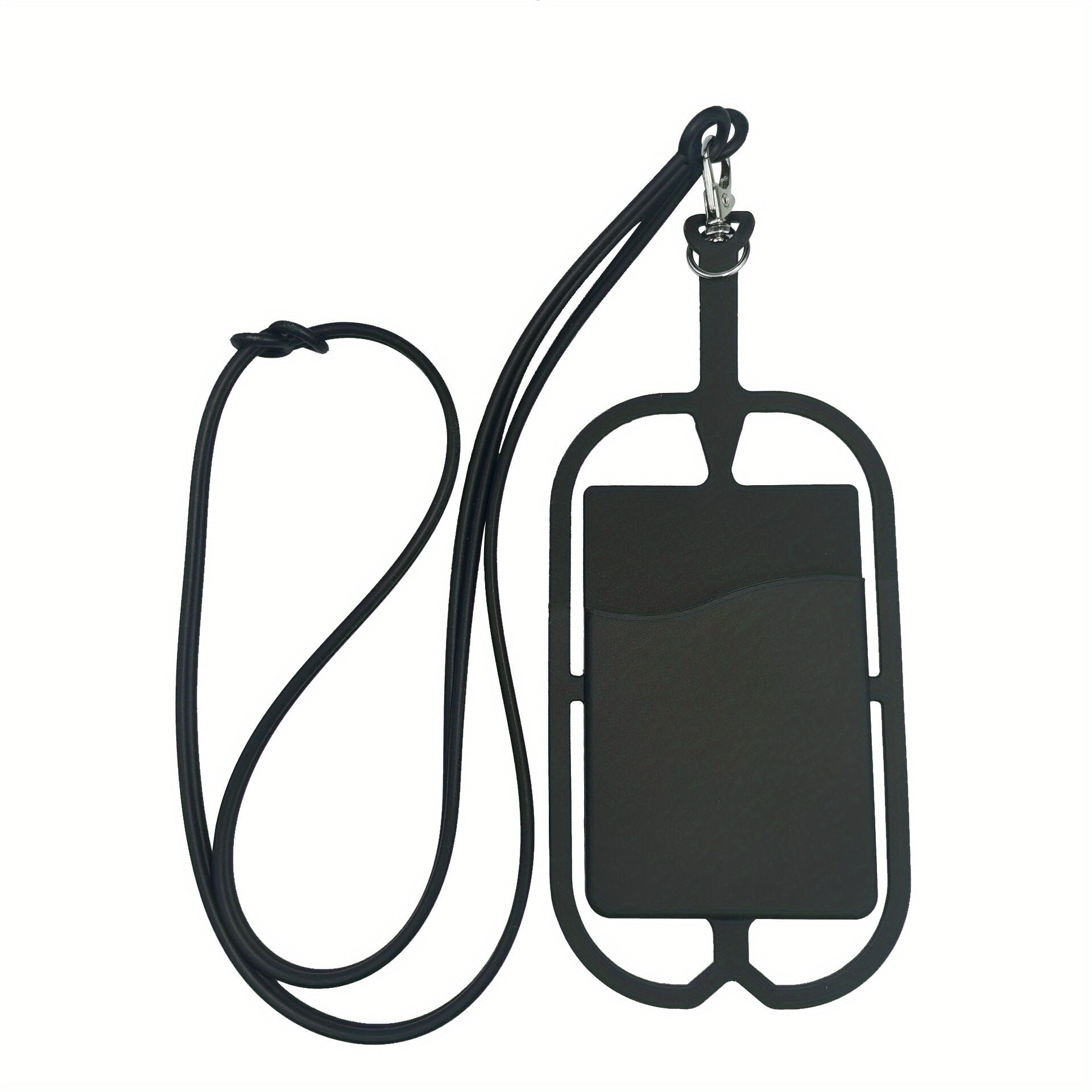 TEMU Silicone Neck Phone Holder With Adjustable Strap & Card Pocket - Soft -, Compatible With Most Smartphones - 12 Vibrant Colors For Running, Gym,