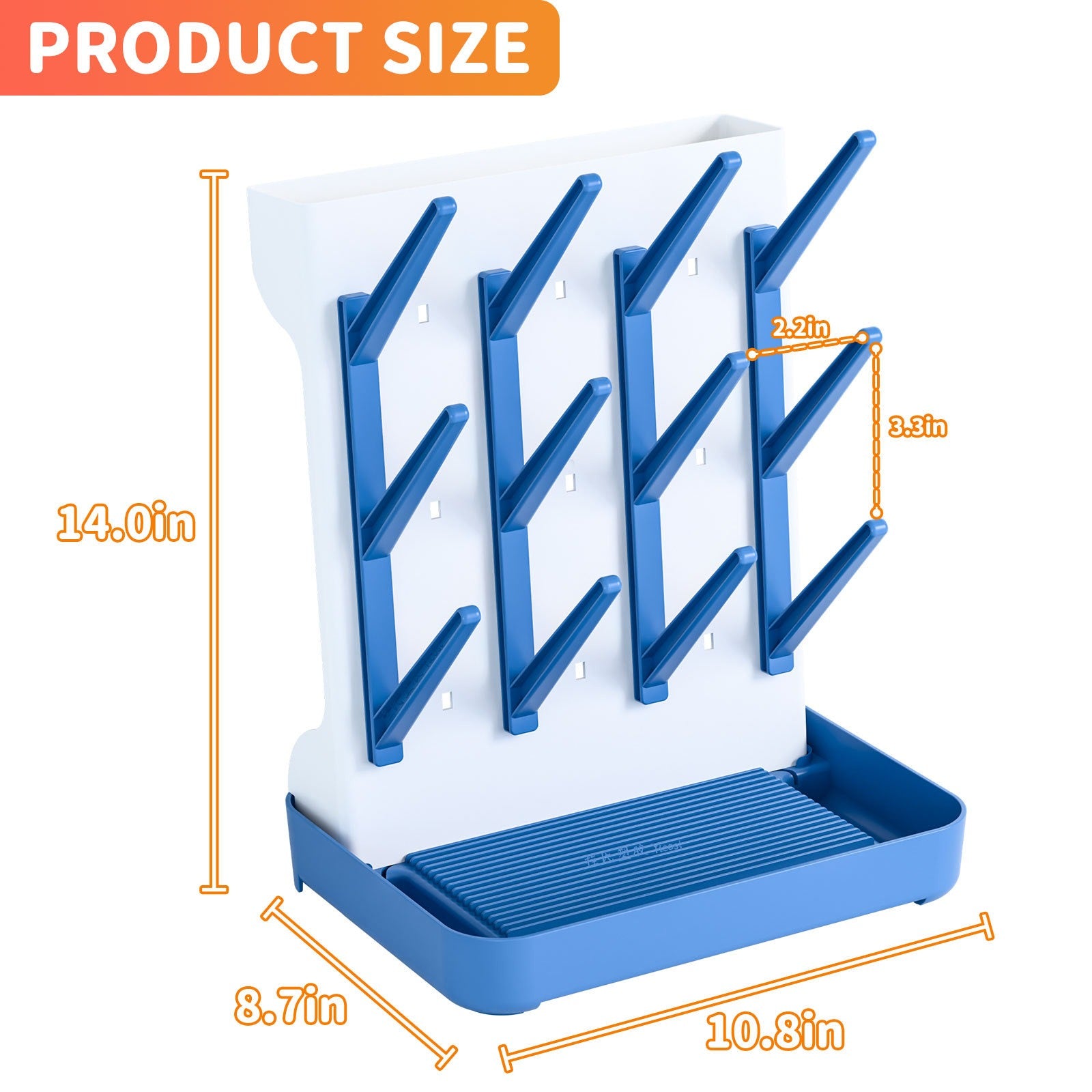 aby bottle drying rack with 16 hooks space saving kitchen bottles rack dryer vertical baby bottle holder organizer for countertop storage accessorie