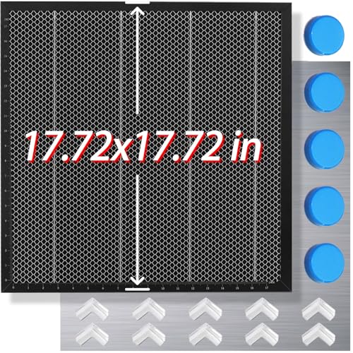 YOOPAI Honeycomb Laser Bed 450x450mm Honeycomb Working Table with Aluminum Panel for Laser Cutter Engraver Accessories, Desktop Protection, Fast Heat