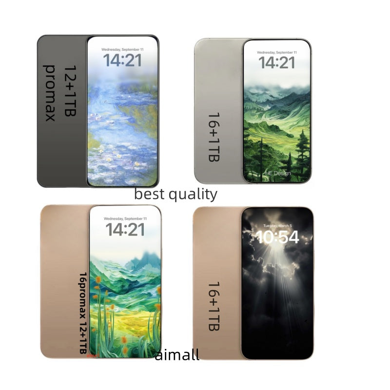 6.9 inch i16pro max Cell Phones unlock Camera 16GB RAM 1TB Face Unlock HD Full Smart Phone Smartphones All Screen USB-C 3.0 GPS 20MP