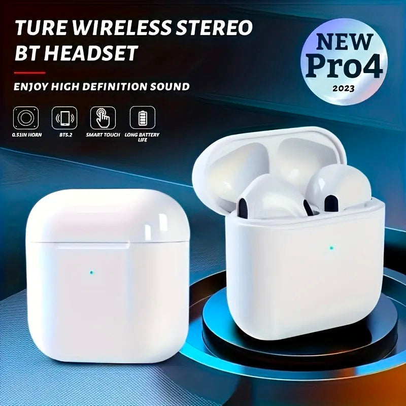 Pro 4 TWS Wireless Headphones Earphone Bluetooth-compatible 5.3 Waterproof Headset with Mic for Xiaomi iPhone Pro4 Earbuds