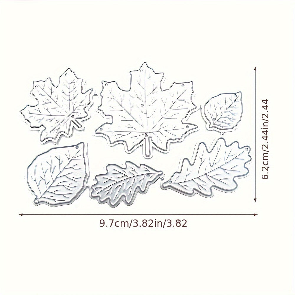 TEMU 1pc Metal Cutting Dies Maple Style For Paper Cards Scrapbooking Greeting Cards Albums Crafts Decorative Metal Cutting Dies