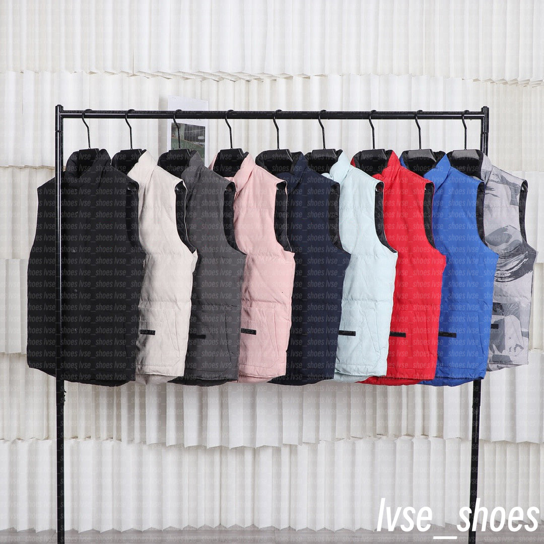 Mens Vests Mens Jackets Canadian Puffer Jacket Femme Gilet Parka Zipper Button Letters Embroidery Slim Outerwear Mens Coats Puffer vests vest tops w