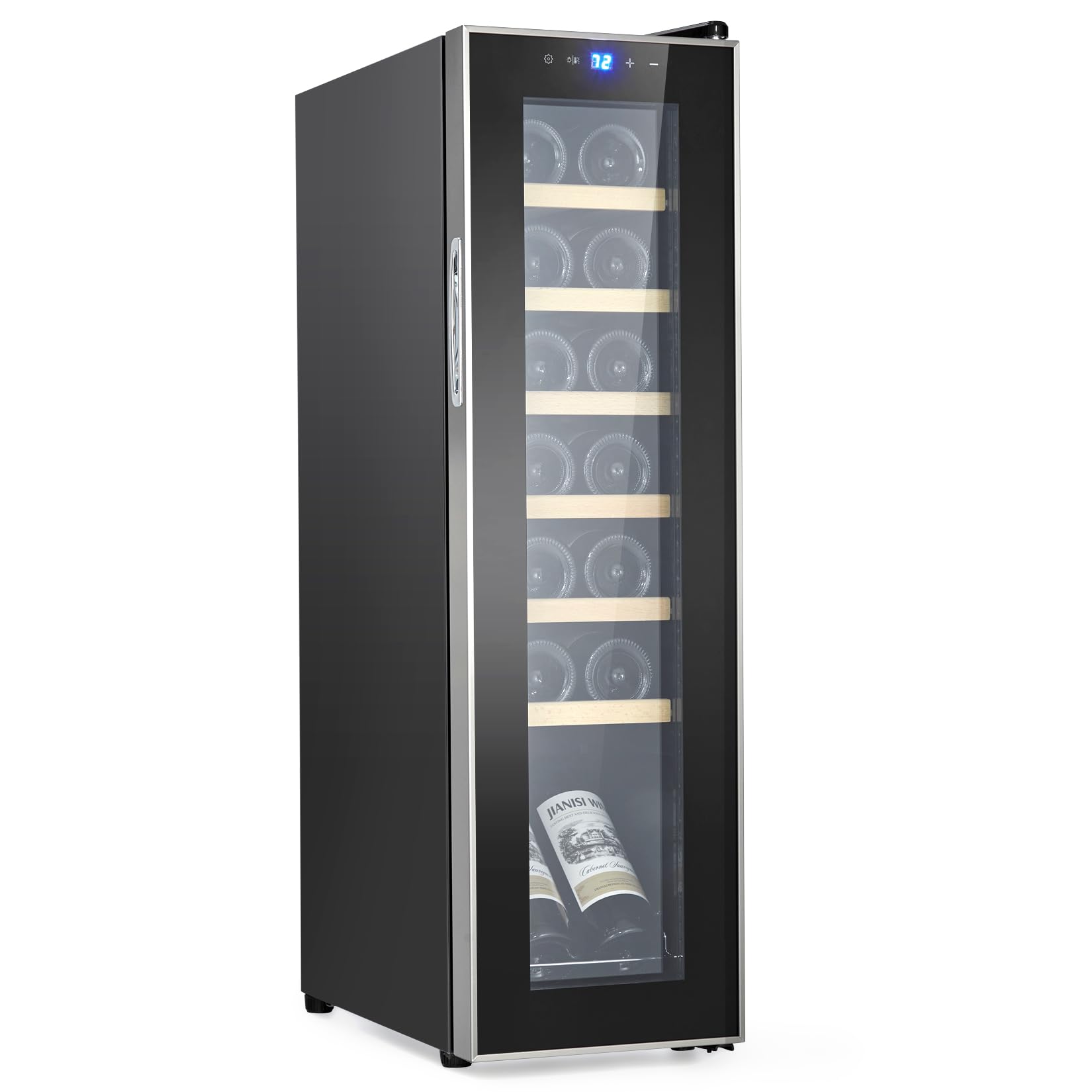 Garvee Wine Fridge 177 Bottle, Wine Cooler Refrigerator with 41~64°F Digital Temperature Control, Wine Refrigerator Freestanding for Red White Wine, C