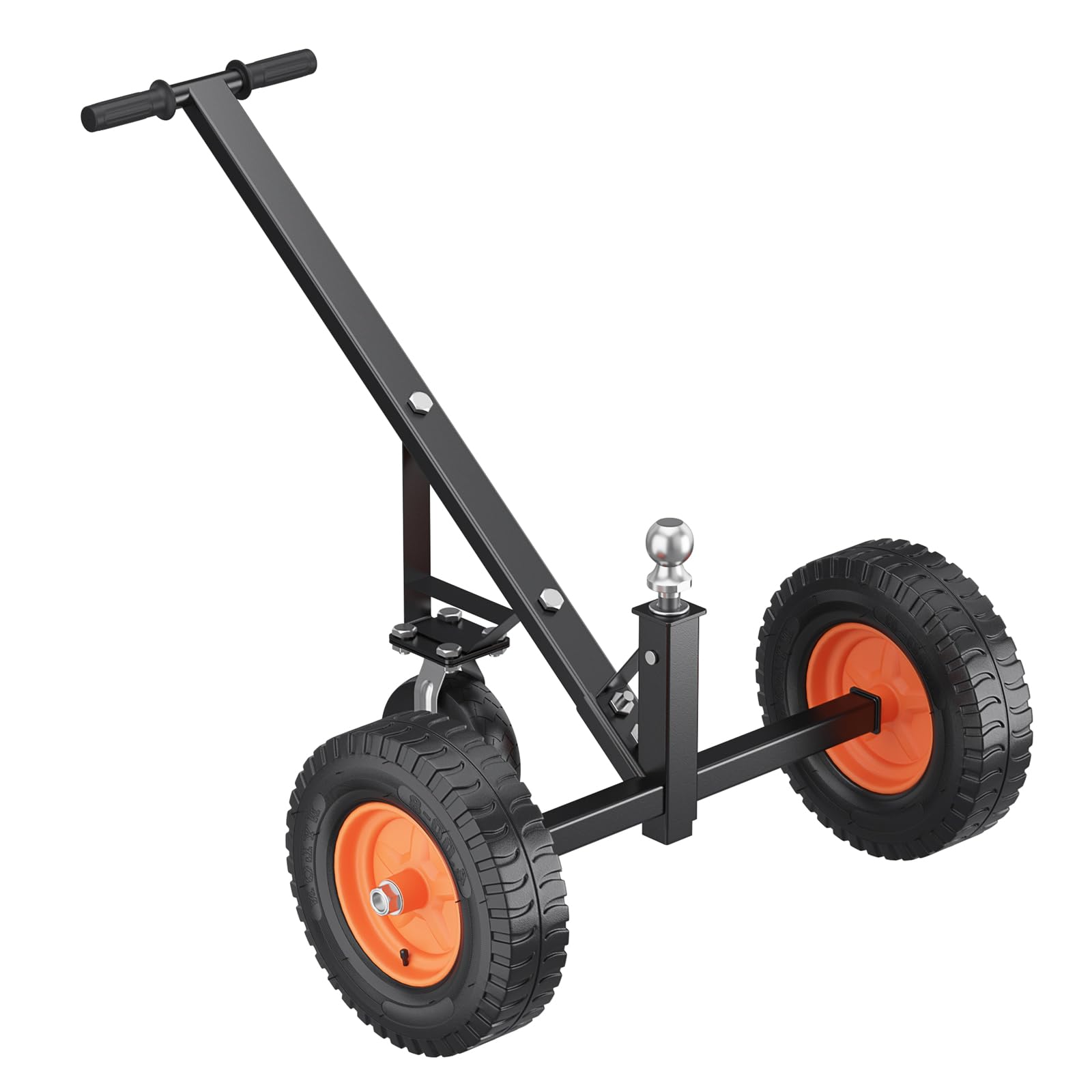 Garvee Trailer Dolly, 3 Wheels 1000 lbs Tongue Weight Capacity, Carbon Steel Trailer Mover with 19" Height, 2" Hitch Ball & 16" Pneumatic Tires & Univ