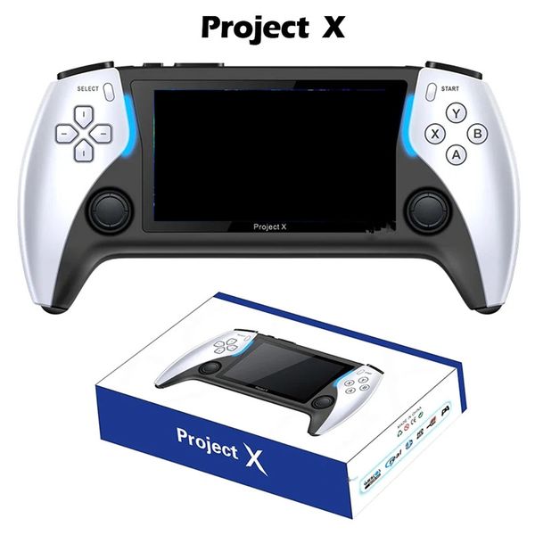 Project X 4 3-Inch High Definition Ips Screen Handheld Game Console Supports Player Combat With Dual Controllers Gift VS PS5