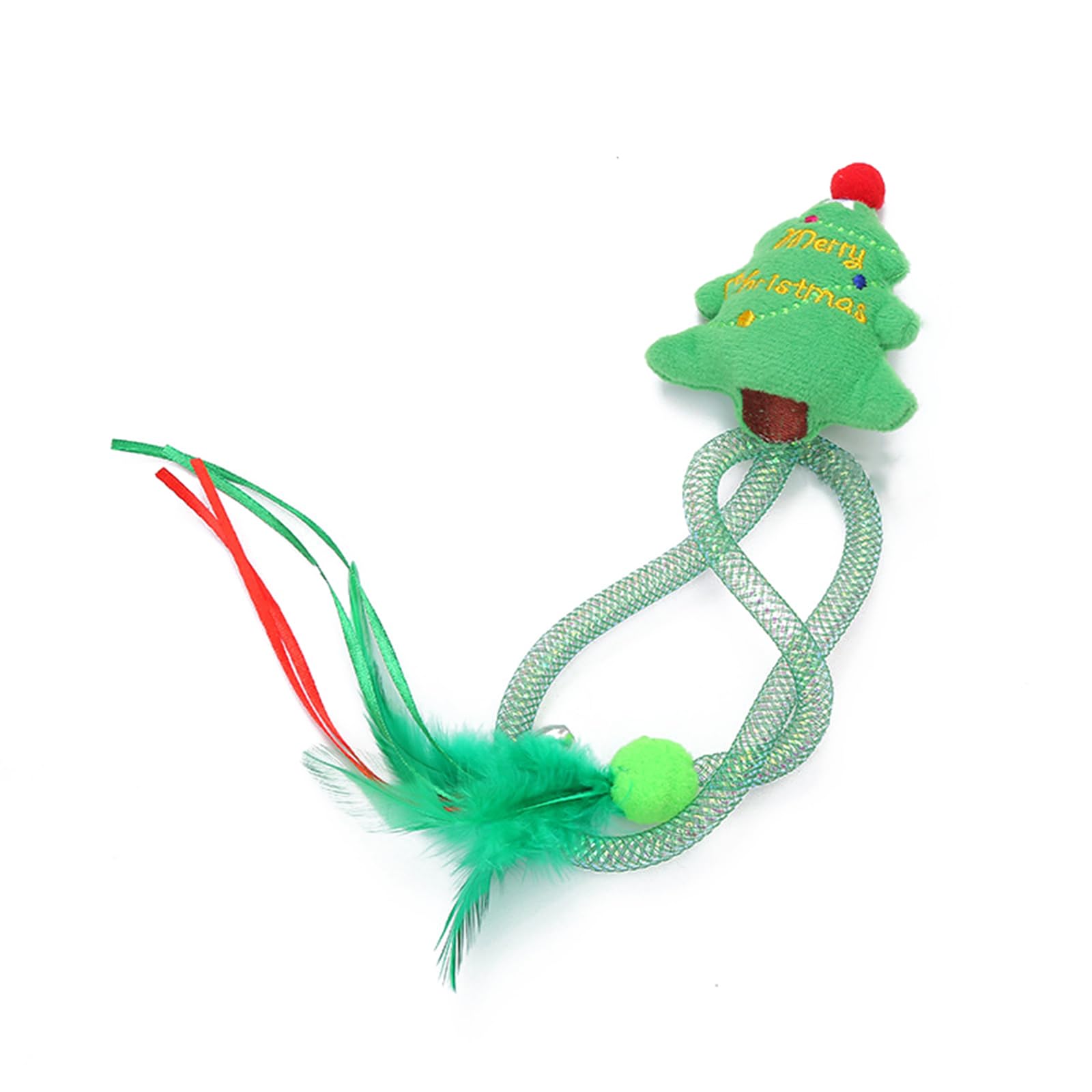 Garvee Cat Feather Toys Catnip Toys for Indoor Cats Penguin Christmas Tree Snowman Christmas Cat Teaser Stick Toys Christmas Tree