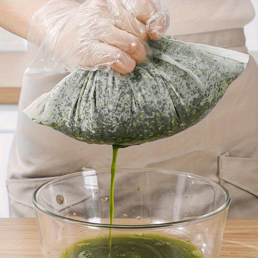 TEMU 3-pack Mesh Nylon Bags With Drawstring Closure, Sizes- Kitchen Strainer Milk, Soy, Yogurt, Tea, Coffee, - Elegant Design, Food Prep Translucent