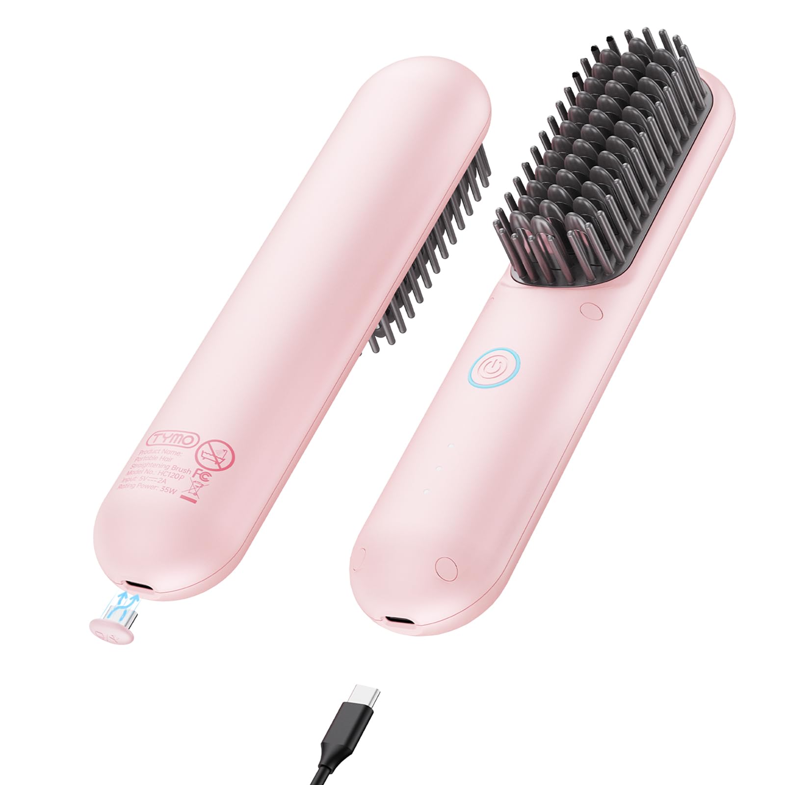 TYMO Cordless Hair Straightener Pink