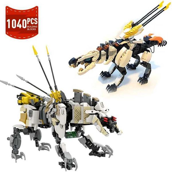 Blocks Moc Horizoned Zero Dawn Sawtooth Sentry Scrounger Dinosaur Model Building Block Game Action Figures Assemble Bricks Toys GiftsY241106