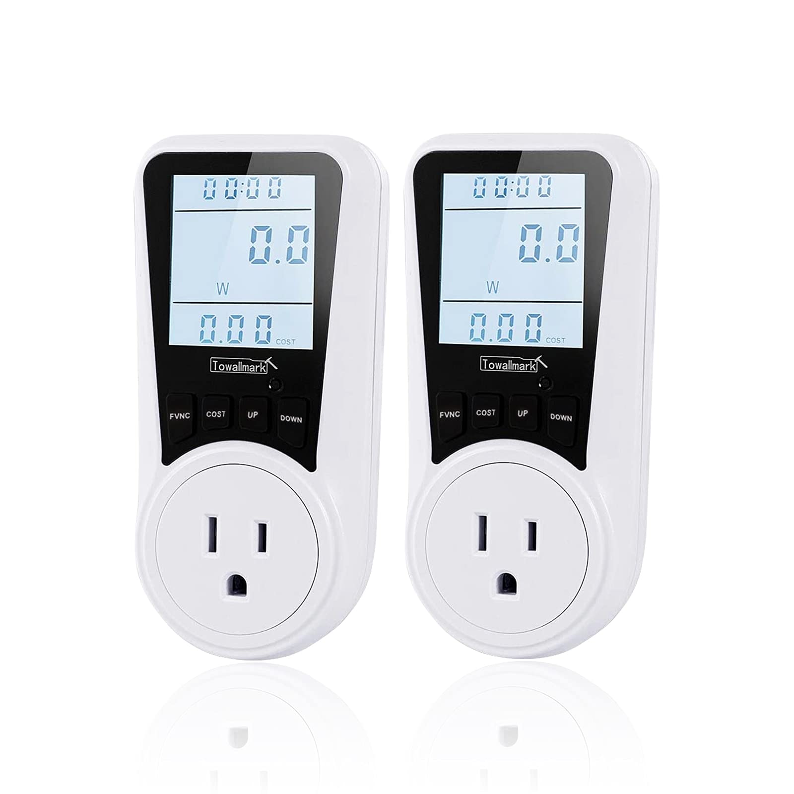 Garvee Watt Meter, Electricity Usage Monitor, Garvee 2pcs Power Meter with Big LCD Display + Backlight, Power Consumption Monitor, Socket Meter, Kilow