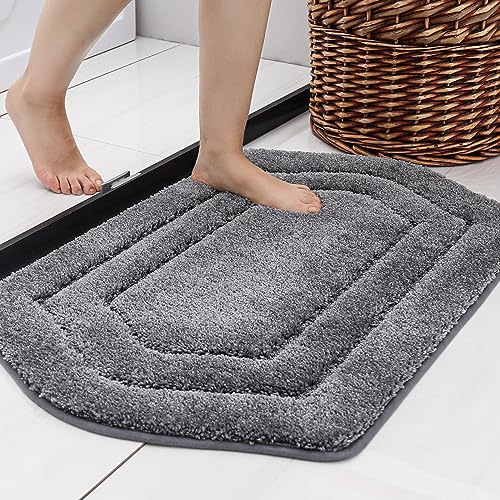 COSY HOMEER Extra Thick Bath Linen Sets Rugs for Bathroom - Anti-Slip Bath Mats Soft Plush Yarn Shaggy 100% Strong Polyester Living Room Bedroom Water