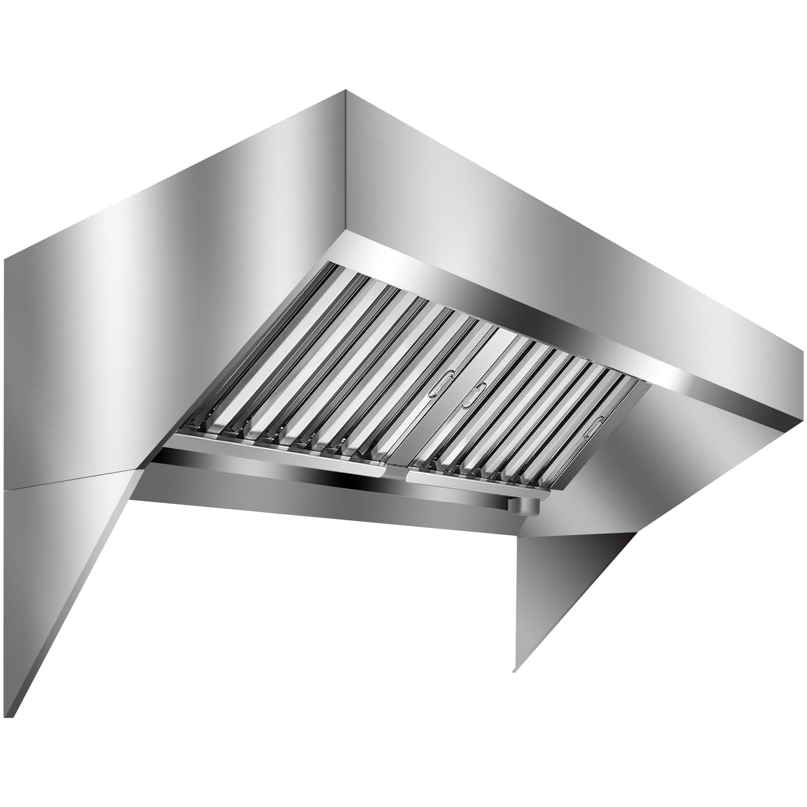 Garvee Commercial Exhaust Hood, 4ft Concession Trailer Hood System for Food Truck, Stainless Steel Vent Hood with 2 Detachable U-shaped Grid Oil Filte