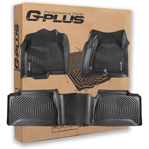 G-PLUS Floor Mats 3pcs Fit for Chevy Silverado GMC Sierra 1500 1999-2006 & 1500 Classic 2007, Fit Silverado Sierra 2500 2001-2004, 2WD 4WD Extended Ca