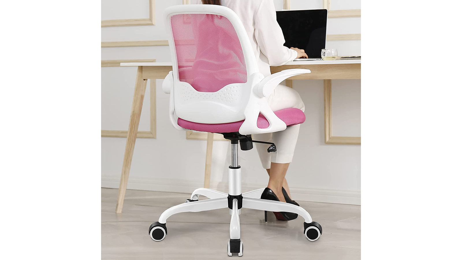 KERDOM FelixKing Comfy Swivel Task Chair Pink