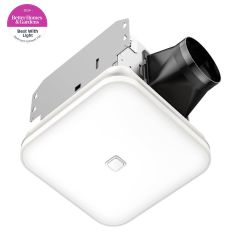 AiDot OREiN 1.5 Sones 26W Bathroom Exhaust Fan with Light- Dimensions 7.68" x 7.55" x 6.42"