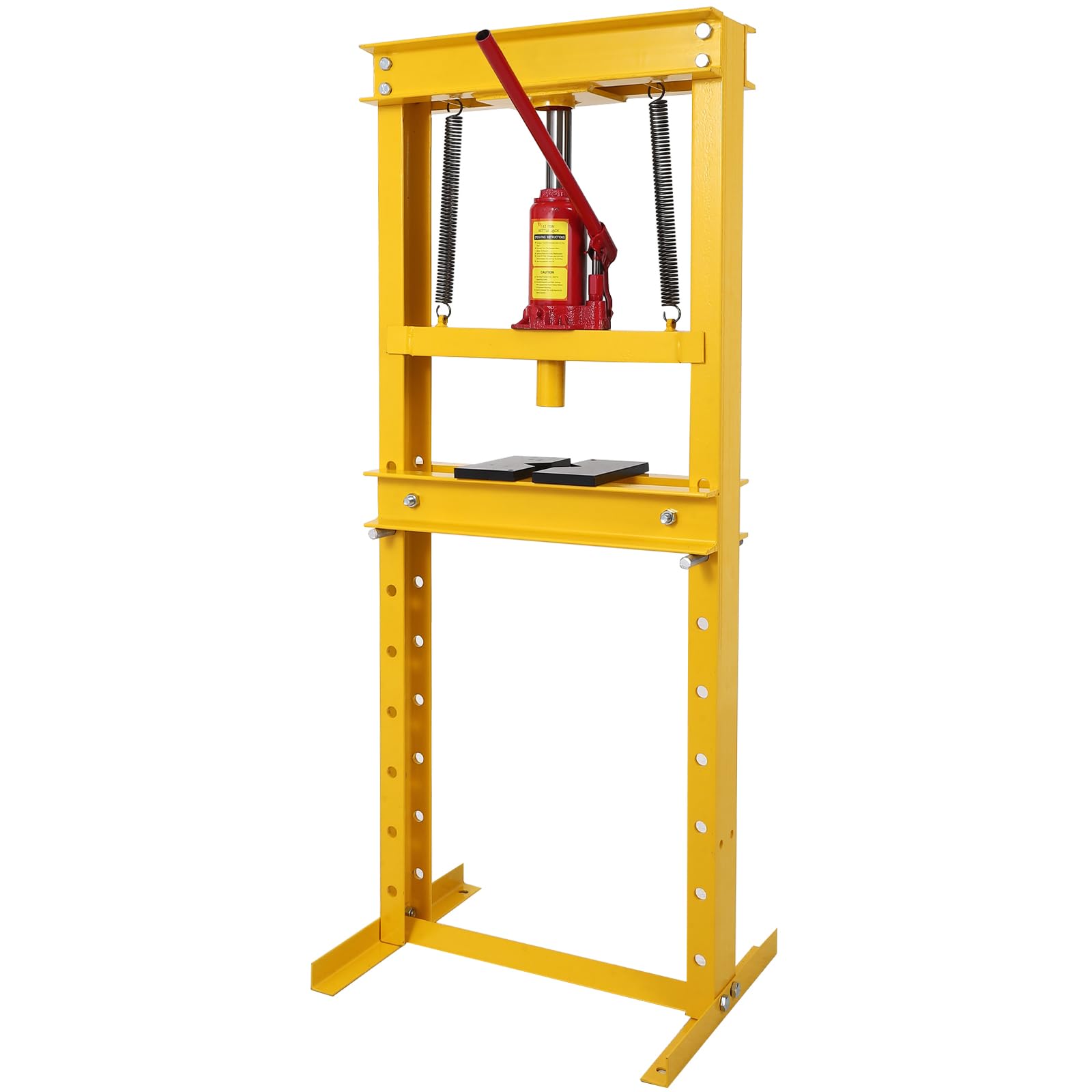 Garvee 12 Ton Hydraulic Shop Press, H-Frame Garage Floor Mount Adjustable Shop Press Hydraulic Press, Benchtop Press with Press Plates Adjustable Work