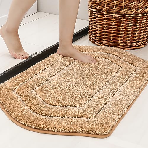 COSY HOMEER Extra Thick Bath Linen Set Rugs for Bathroom - Anti-Slip Bath Mats Soft Plush Yarn Shaggy 100% Strong Polyester Living Room Bedroom Mat Fl