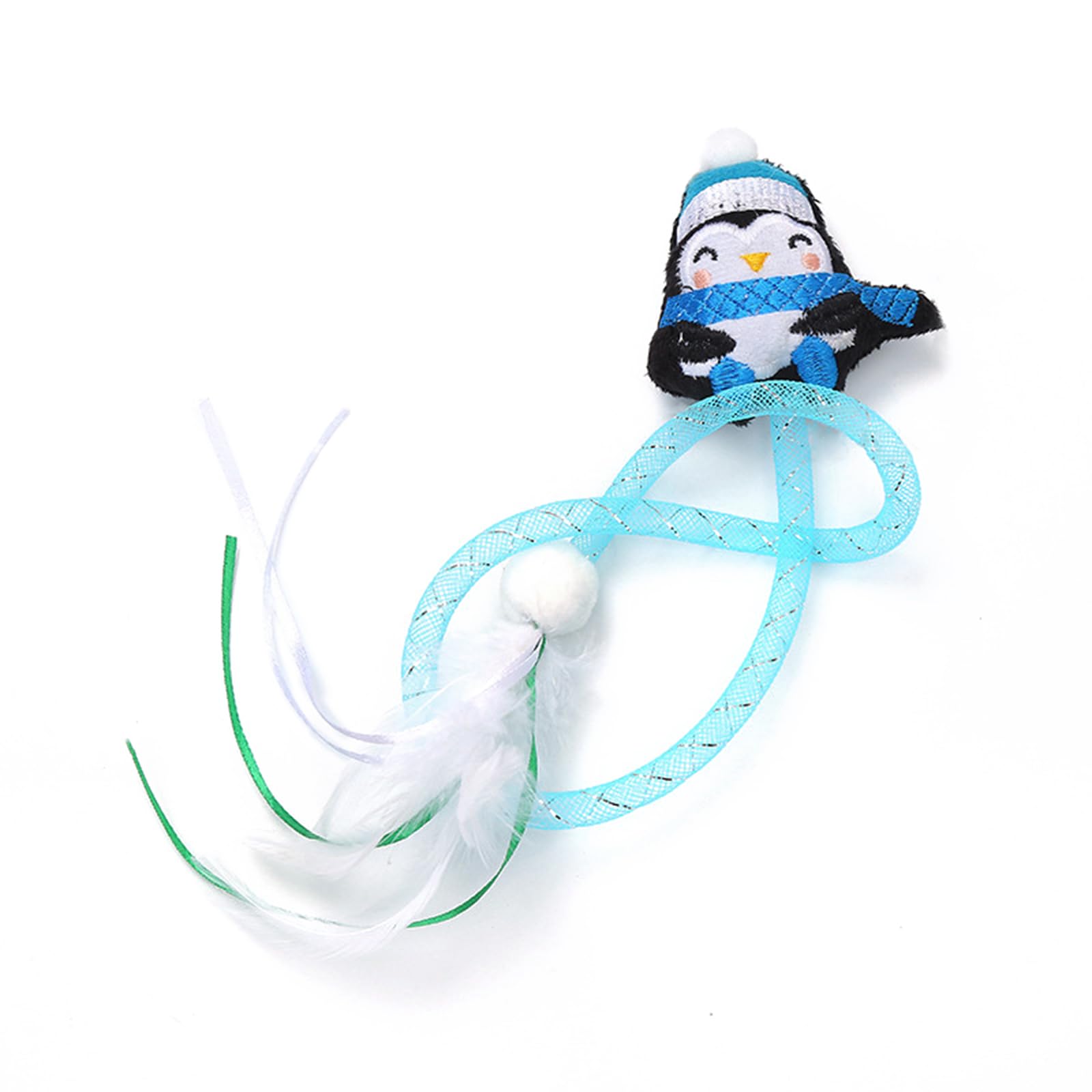 Garvee Cat Chew Toy for Indoor Cats Exercise Bite Resistant Catnip Feather Cat Teaser Stick Chewing Toys Penguin