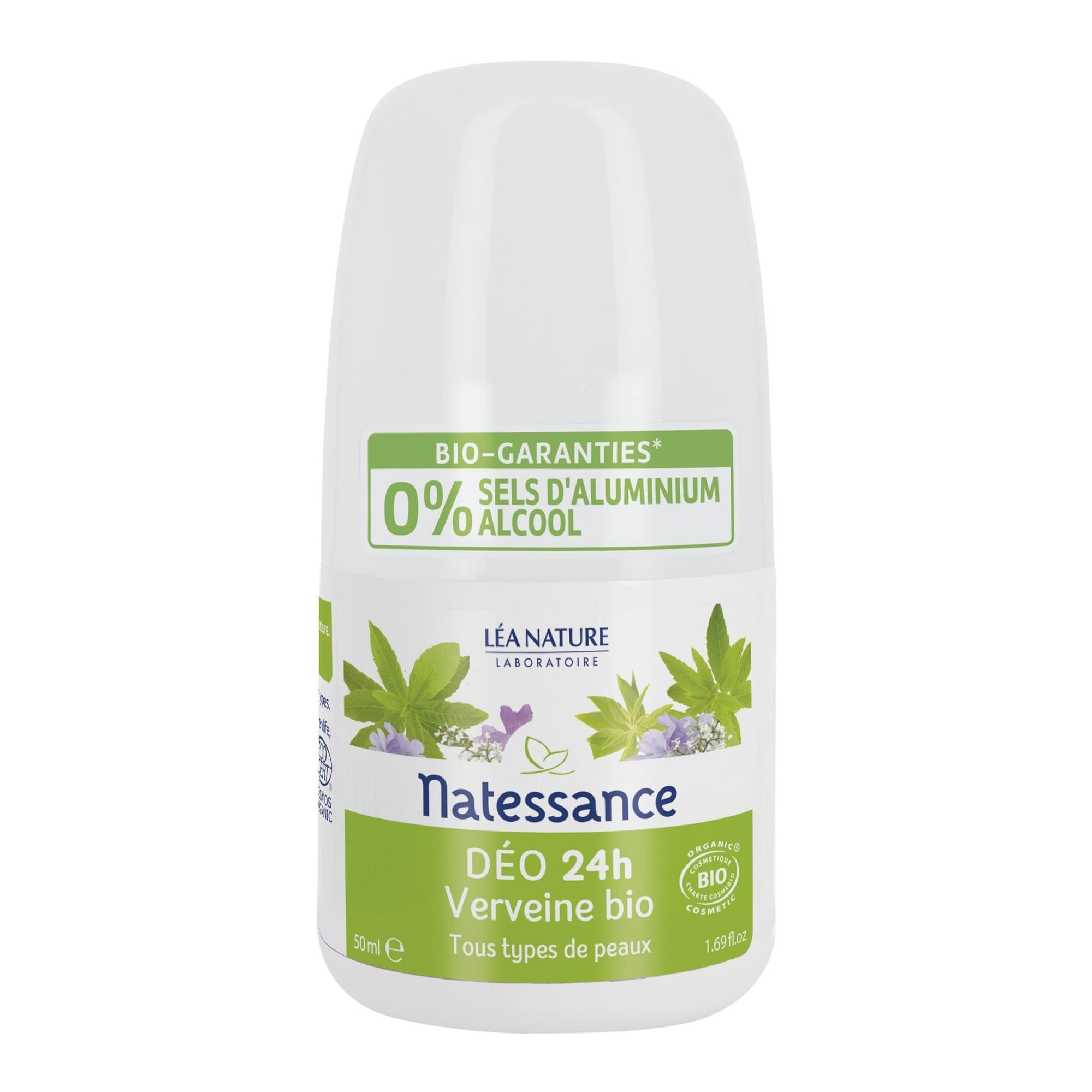 Natessance 24 timers etterfyllbar deodorant Verbena Bio Alle hudtyper 50ml
