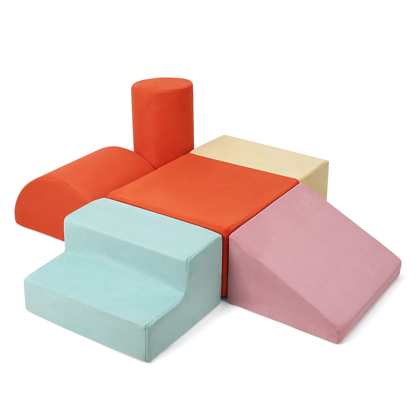 Garvee Toddler Foam Climbing Blocks Set - 6PCS Indoor Active Playset, Promotes Physical Development