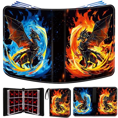 Card Binder For Trading Games, 9-Pockets 50 Sleeves Fits 900 Cards Holder (900)