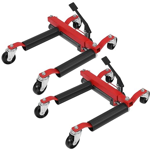 Garvee 1500lbs Car Wheel Dolly, Ratcheting Pedal Lift,2 Pack