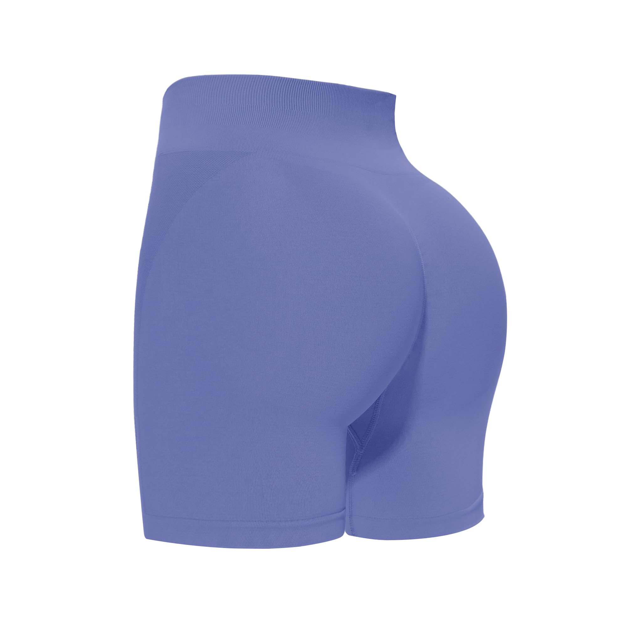 High Waisted Biker Shorts Women - 8"-5"-3" inches Soft Tummy Control Shorts for Workout, Gym, Yoga, Running Purple