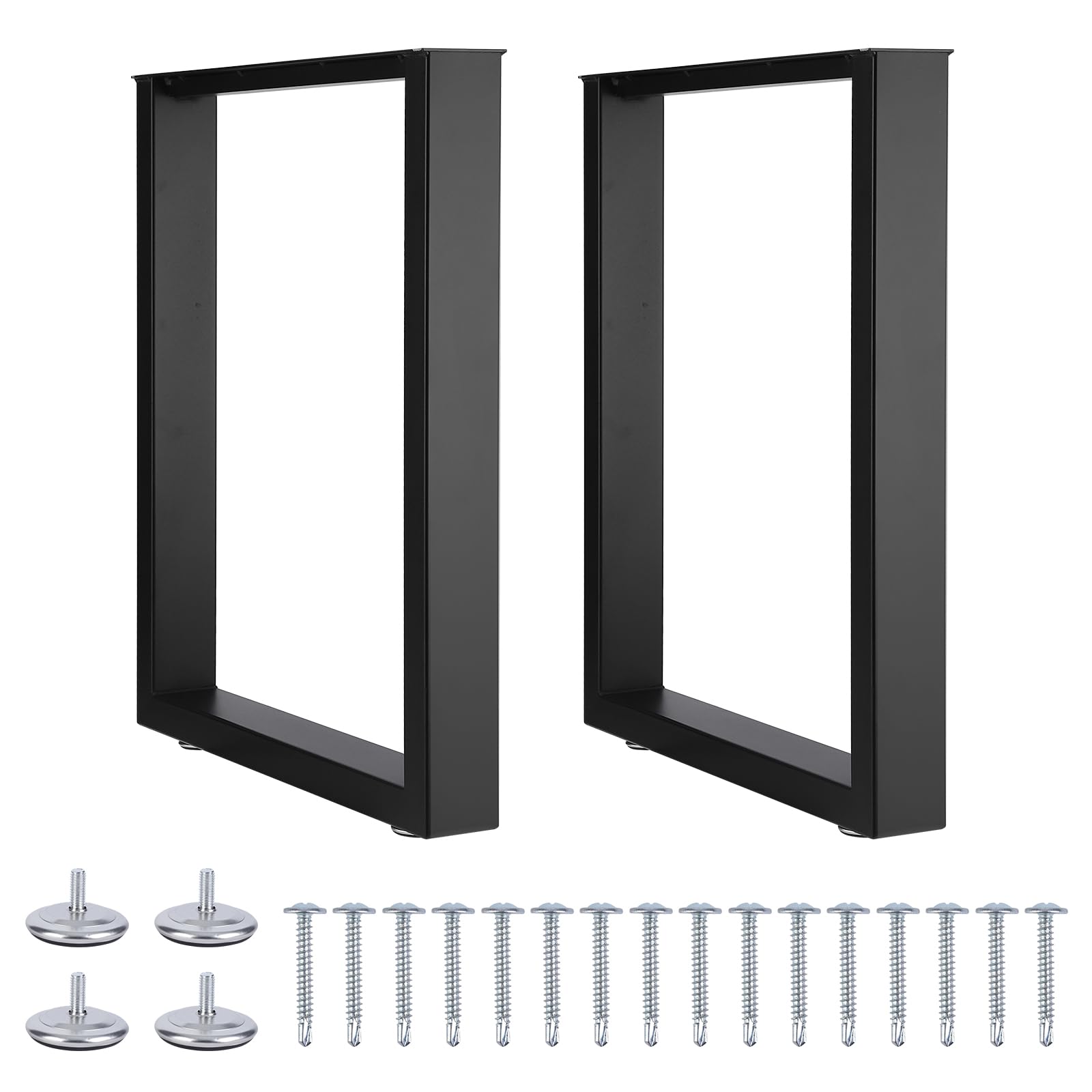 Garvee Iron Furniture Legs, Heavy Duty, for Desks and Tables, 2-Pack - 28" H x 31" W