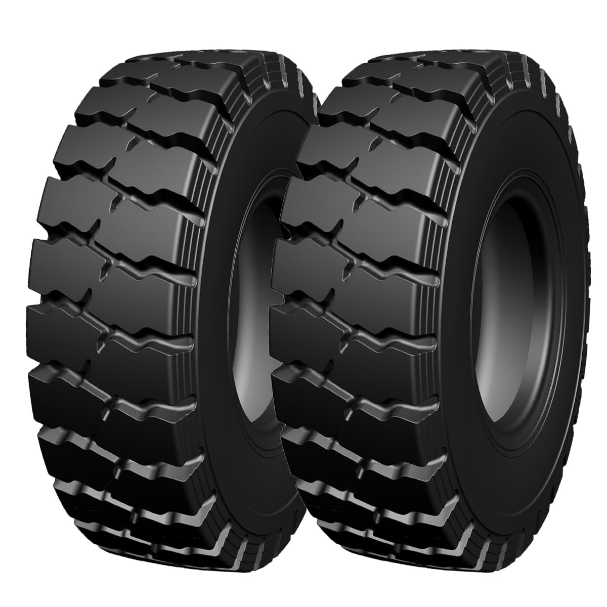Garvee Set of Two 7.00-12 Heavy Duty Forklift Tires 12 PLY Tube Type Industrial Durable Black