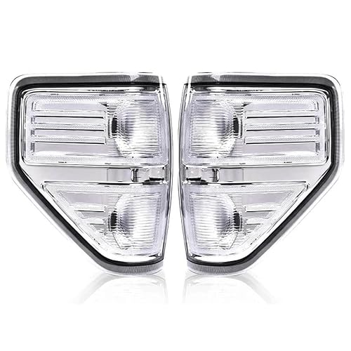 G-PLUS Tail Lights Brake Lamps w-Bulb Compatible with Ford F150 2009-2014 FO2818148, FO2819148 Clear Lens Luces Traseras, Faros Traseros Left & Right