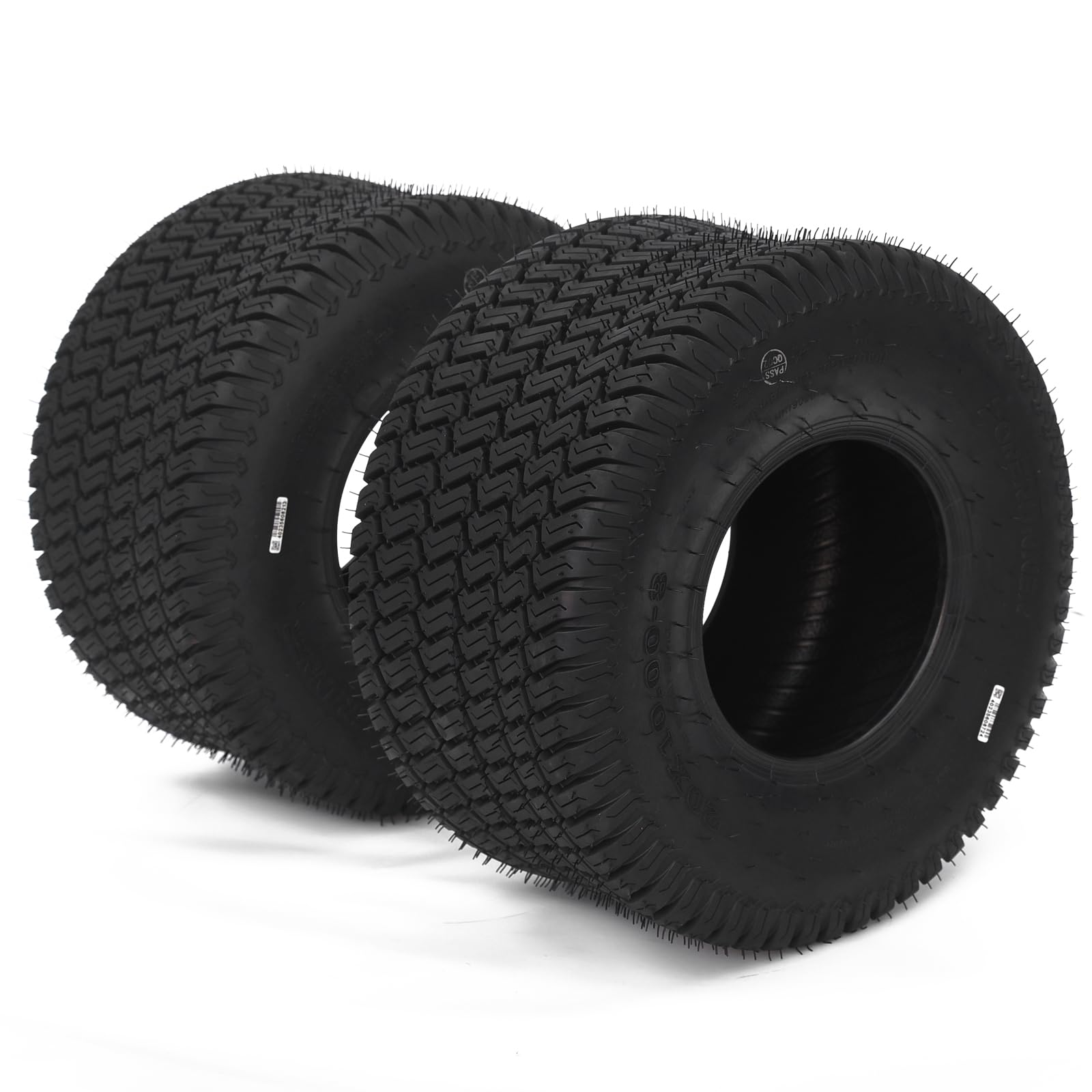 Garvee Lawn Mower Tires 20x10.00-8 4PR Turf Tires for Garden Tractor Riding Mower, Golf Cart Tires Tubeless Set of 2