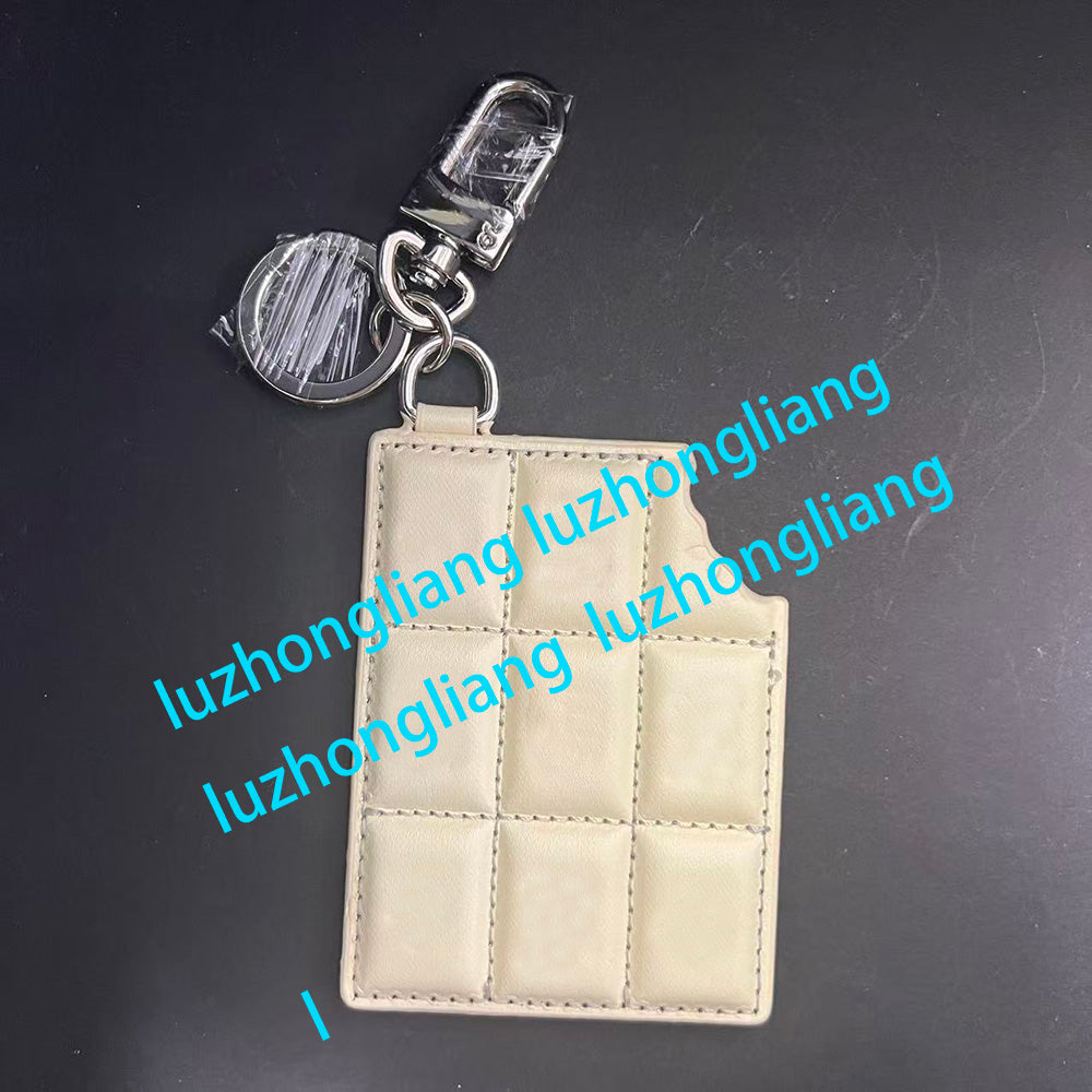 2025 Designer Donut Korean-Style Cookie Keychain Bag Charm Decorative Pendant Leather High-End Quality Fashion Accessory