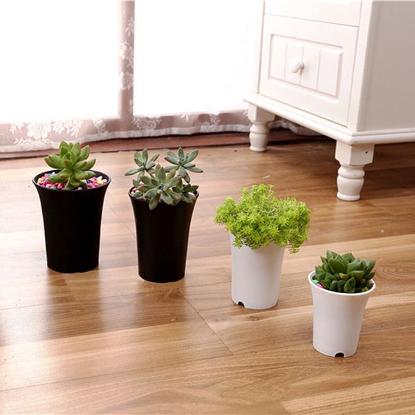 Plastic Round Succulents Pots Flowers Cultivate Bottom Breathable Flower Pot Flower Planter Home Succulents Breed Garden Pots Macetas De Pla
